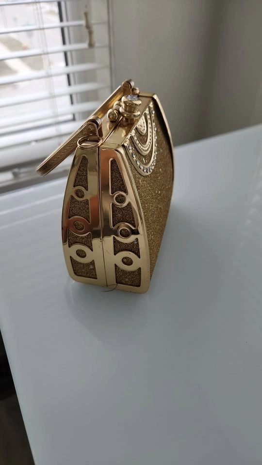 Gold Shimmer Minaudière (Evening Clutch Bag) - photo 4