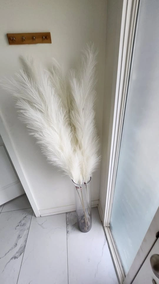 Faux Pampas Grass Stems - White (3 Large Bundles) - photo 4