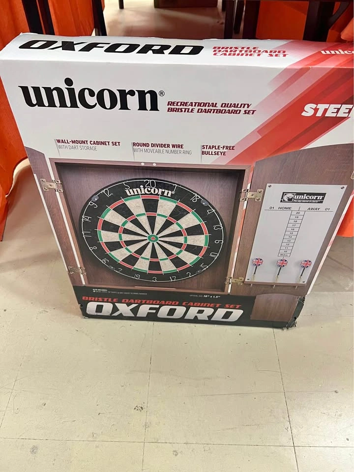 Unicorn Oxford Bristle Dartboard Cabinet Set - New