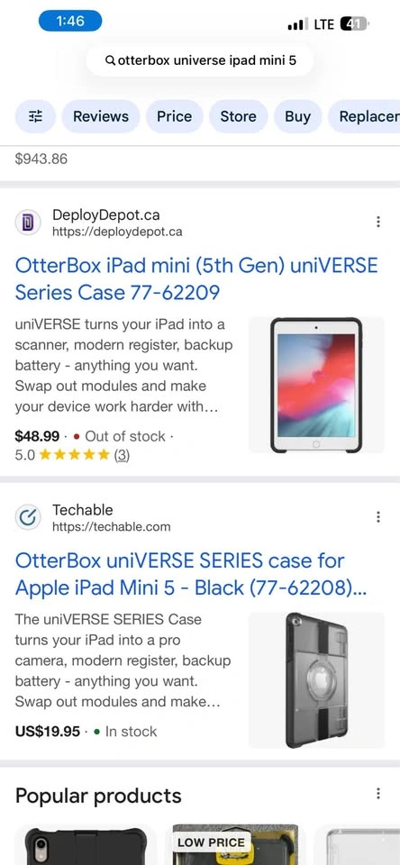 OtterBox uniVERSE Case for iPad mini 5th Gen NEW $25 - photo 3