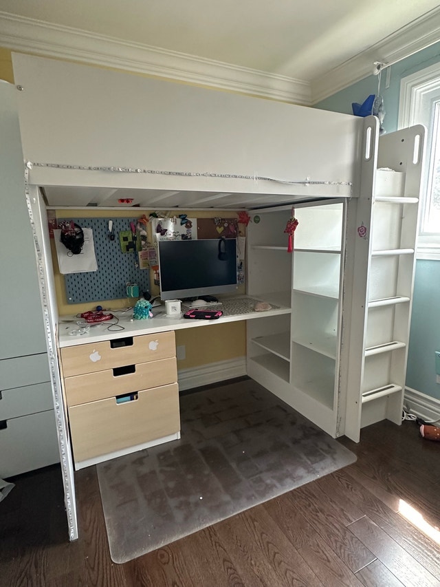 IKEA SMÅSTAD Loft Bed with Desk and Shelves - photo 2