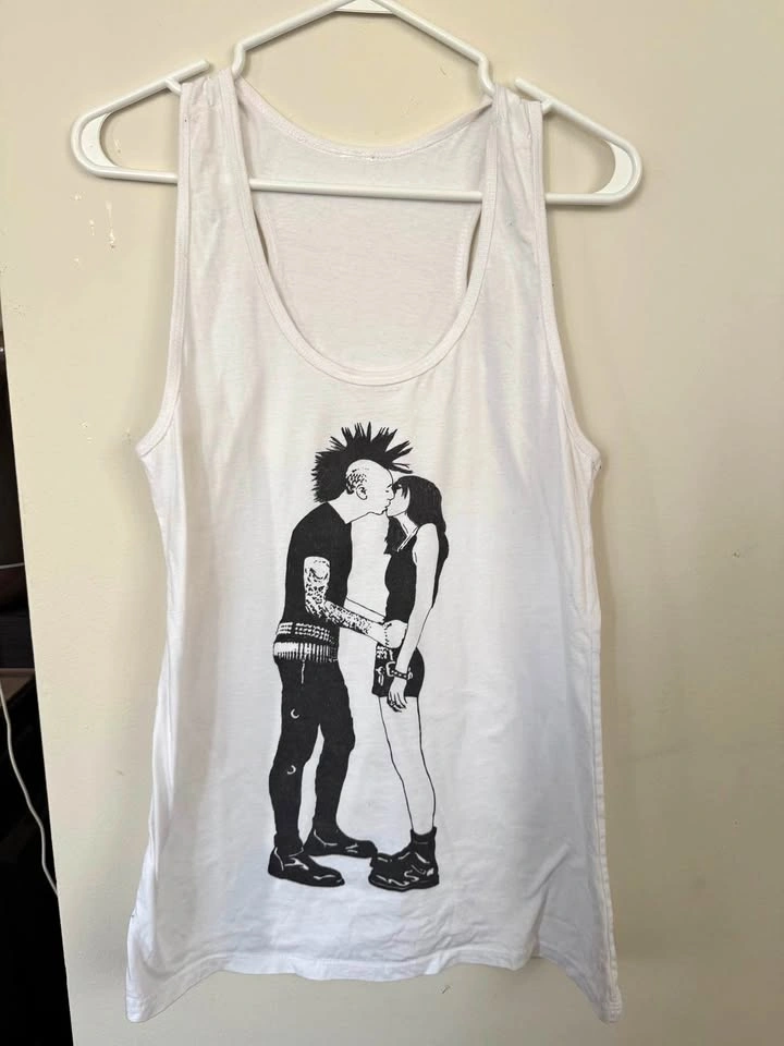 Women's Punk/Emo/Goth Couple Love Tank Top - Size L