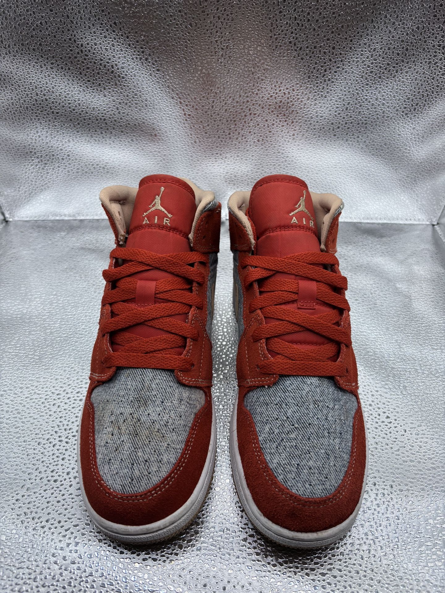 Air Jordan 1 Mid Denim Red GS - photo 2