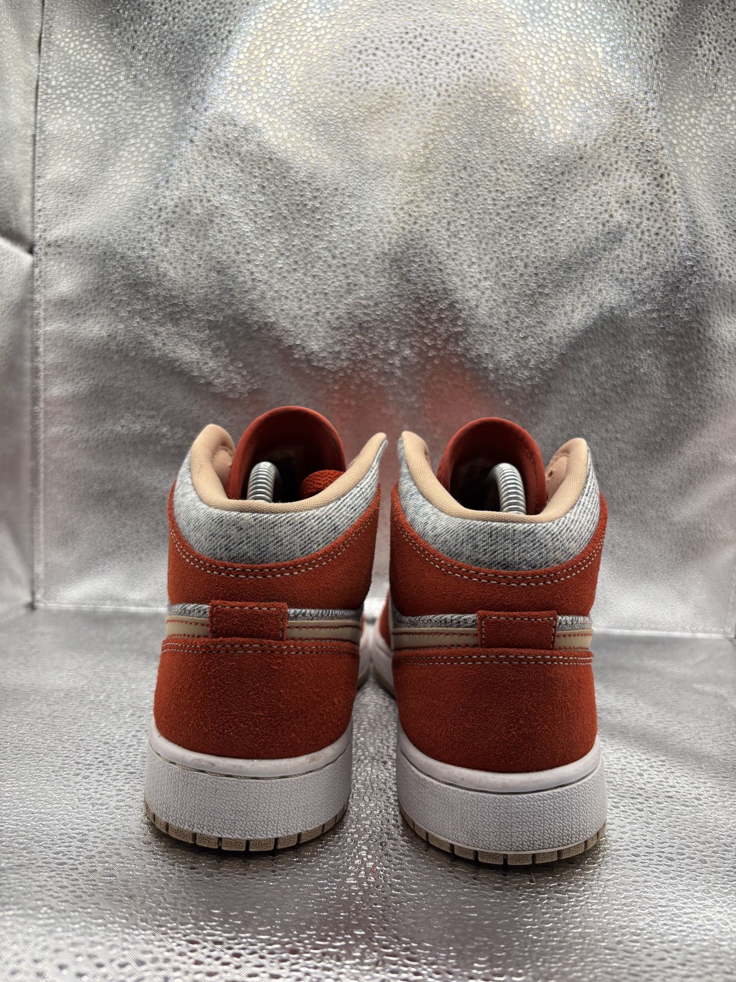Air Jordan 1 Mid Denim Red GS - photo 4