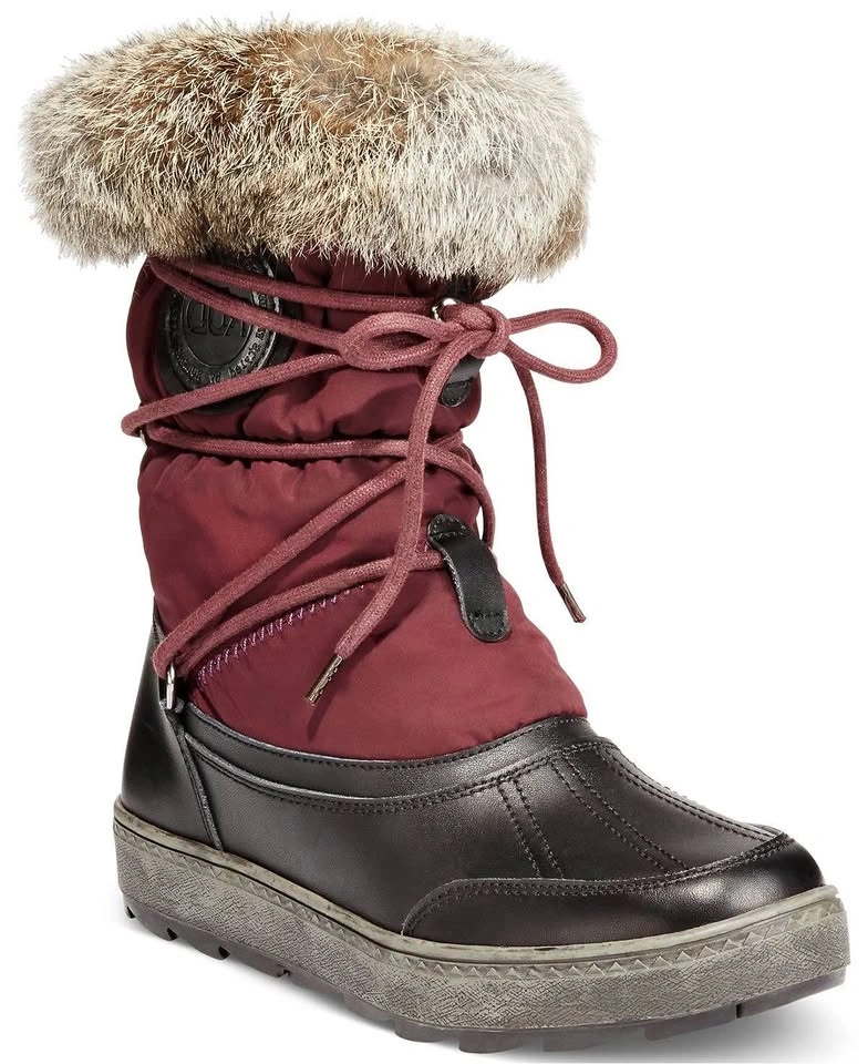 Women’s Rudsak Waterproof Burgundy Fur Winter Boots size 9