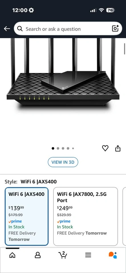 TP-Link Archer AX73 AX5400 WiFi 6 Router - photo 2