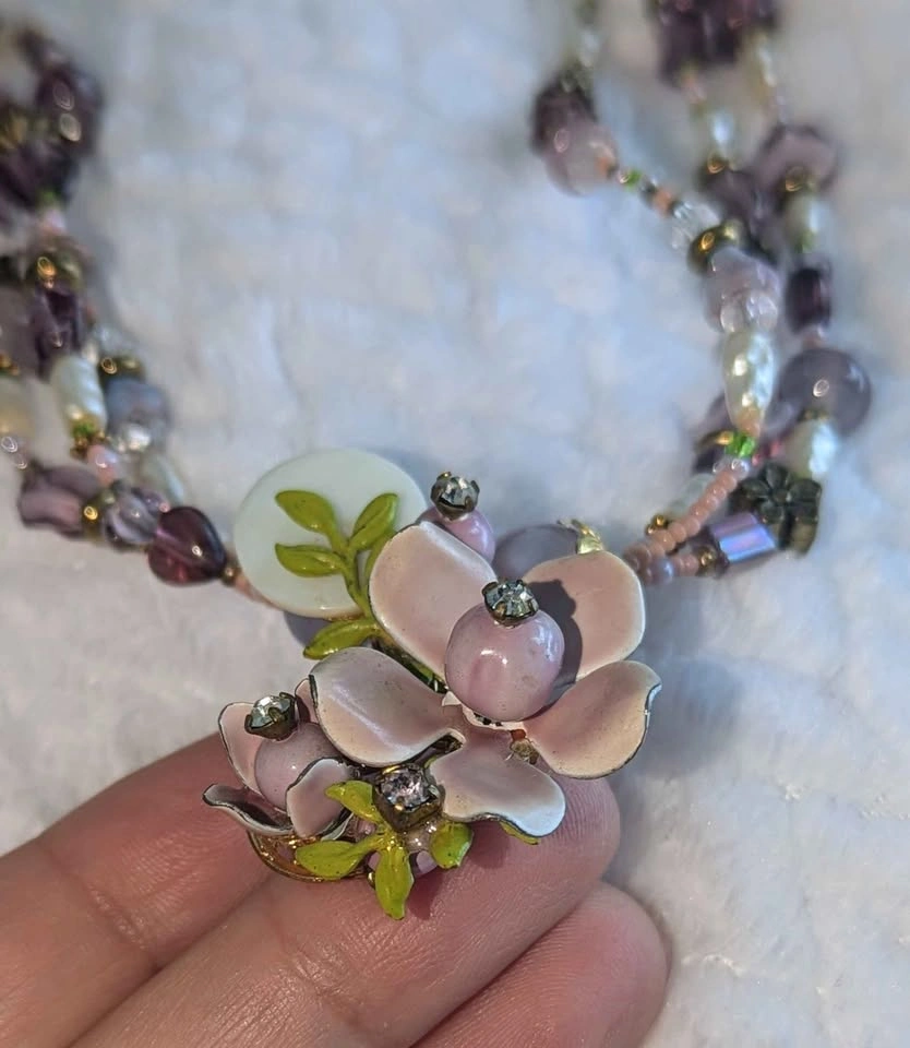 Valentines Sale ♥ Vintage Artisan Beaded Necklaces (set of 2) - photo 5