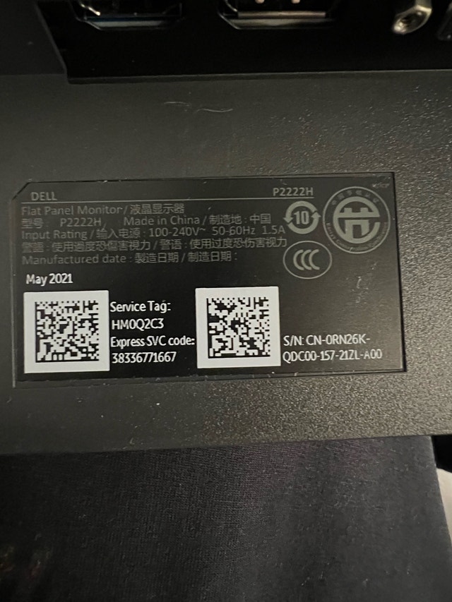 23” Dell Monitor P2222H (2021)//Écran Dell P2222H (2021) 23” - photo 3