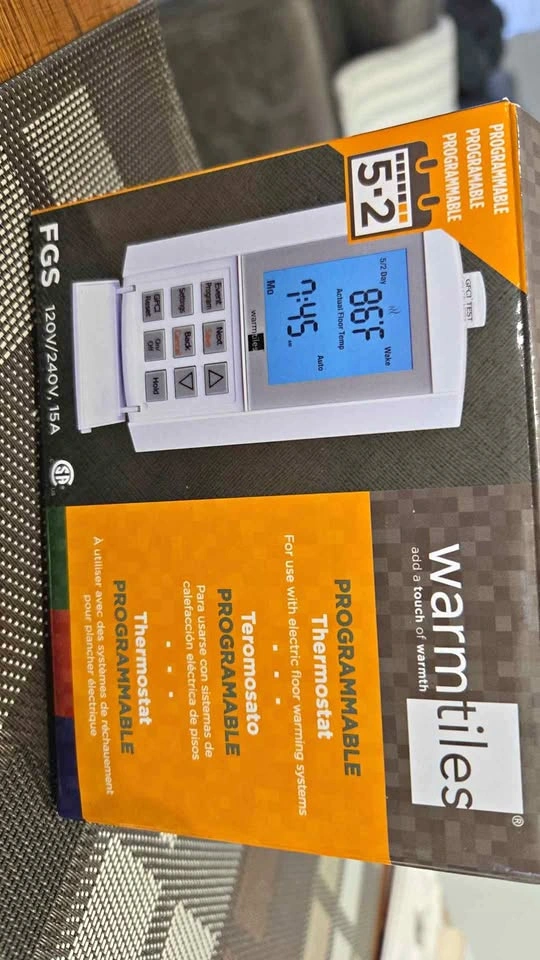 Warm tiles program thermostat