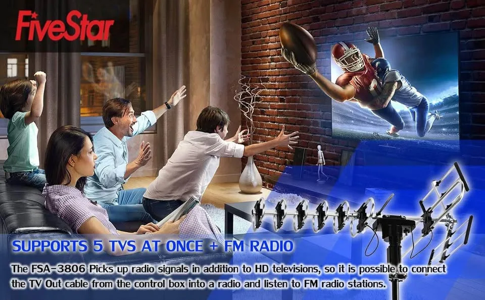 Five Star Outdoor HD TV Antenna 320km Range image indicator(6)