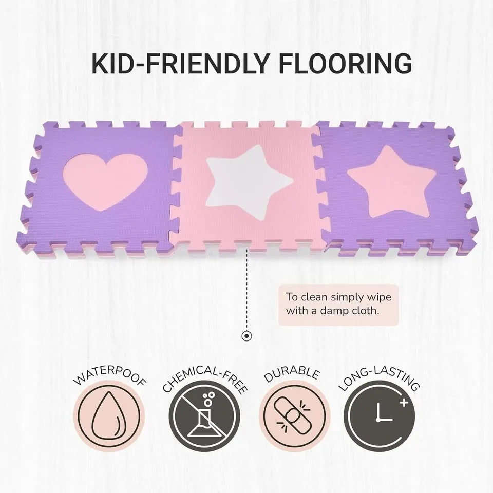 Tadpoles 50" x 50" Hearts & Stars Playmat Set image indicator(5)