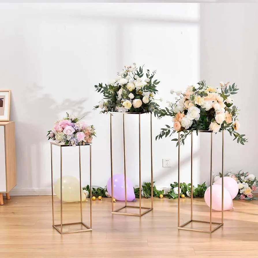 Wedding Flower Stands, Gold, 3 pcs thumbnail
