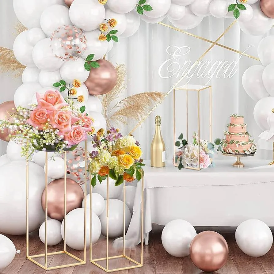 Wedding Flower Stands, Gold, 3 pcs image indicator(6)