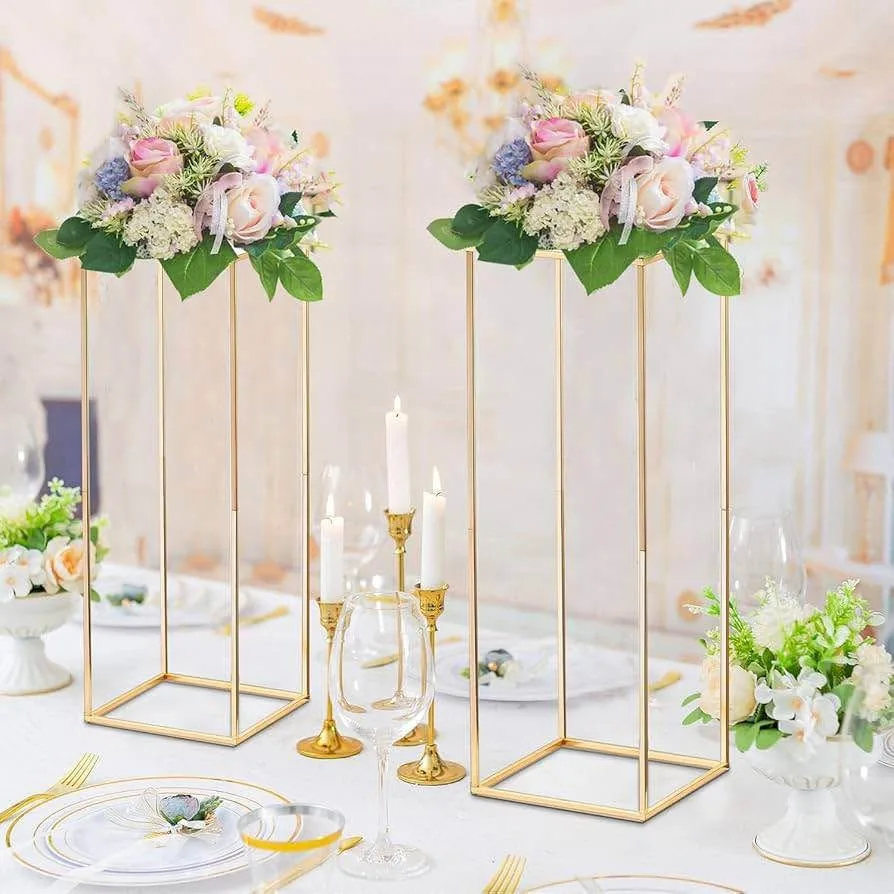 Wedding Flower Stands, Gold, 3 pcs image indicator(7)