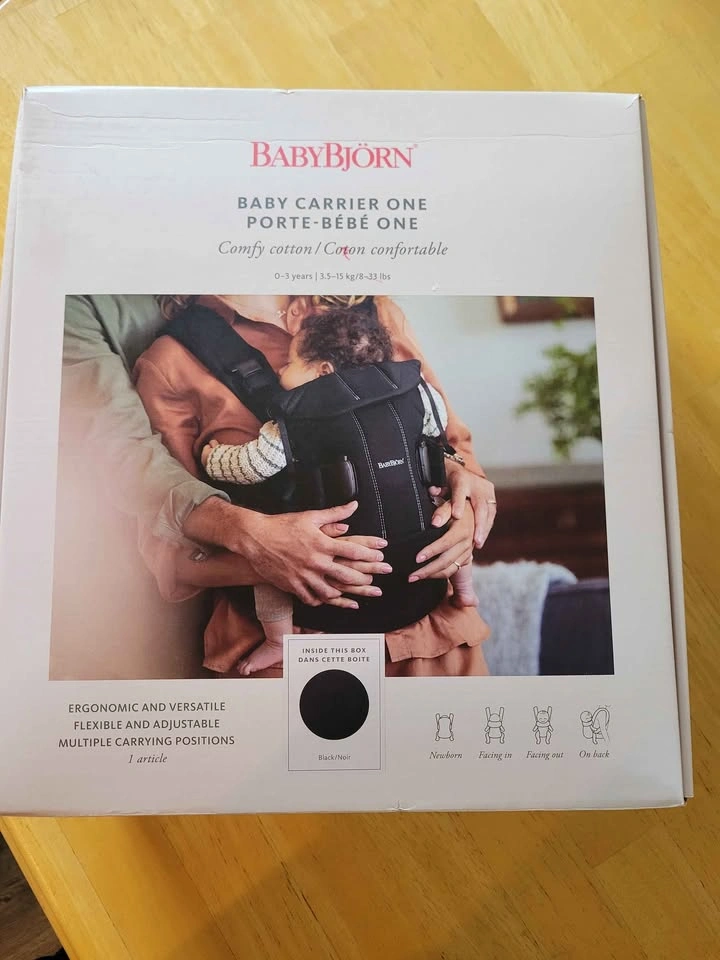 BABYBJÖRN Baby Carrier One black cotton