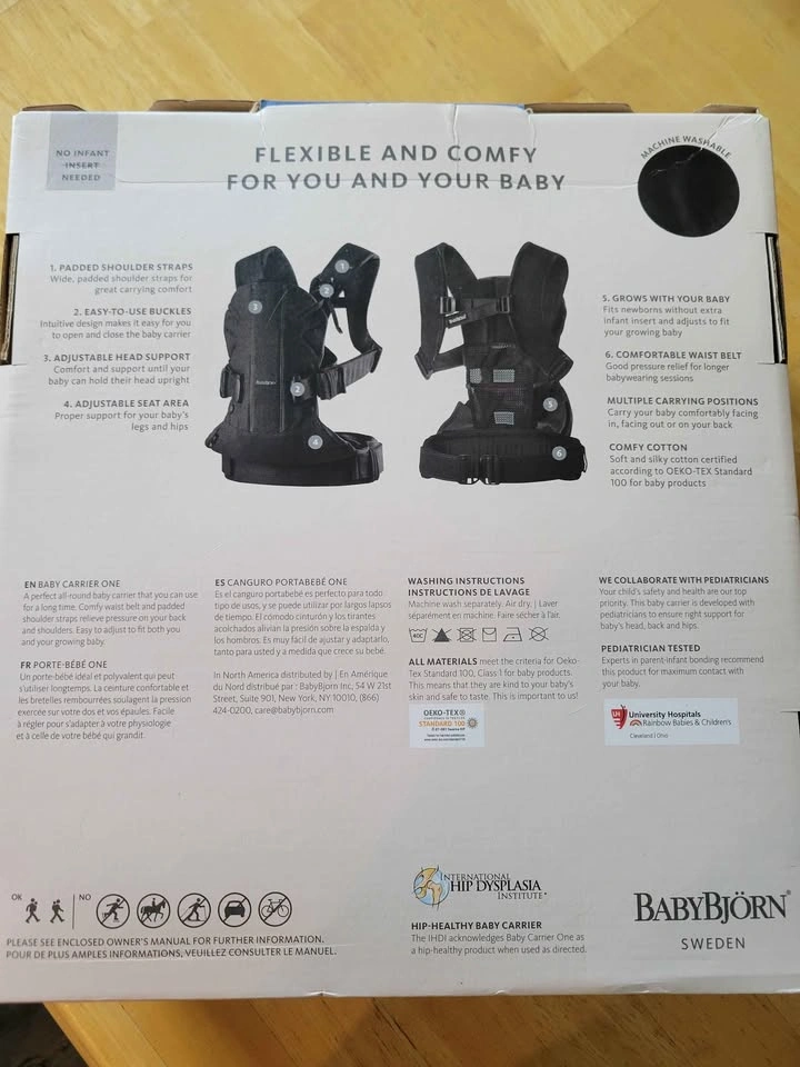 BABYBJÖRN Baby Carrier One black cotton - photo 2