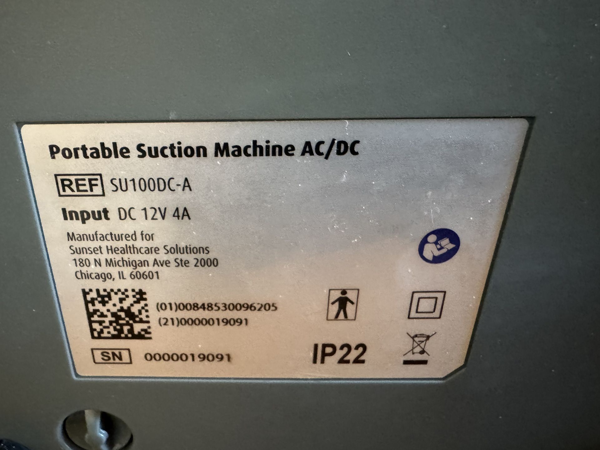 Sunset Portable Suction Machine SU100DC-A - photo 2