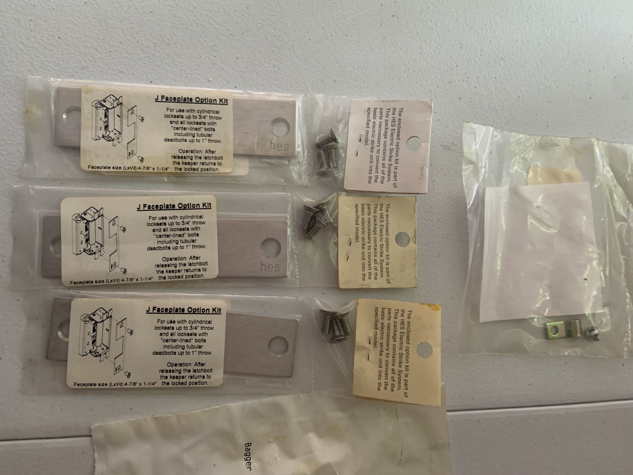 Lot Of 3 HES J-630 Faceplate Option Kit - photo 2