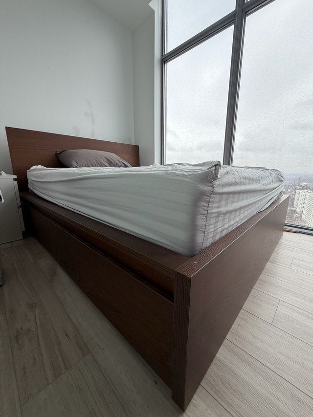 Queen Bed Frame with Drawers and Mattress - photo 2