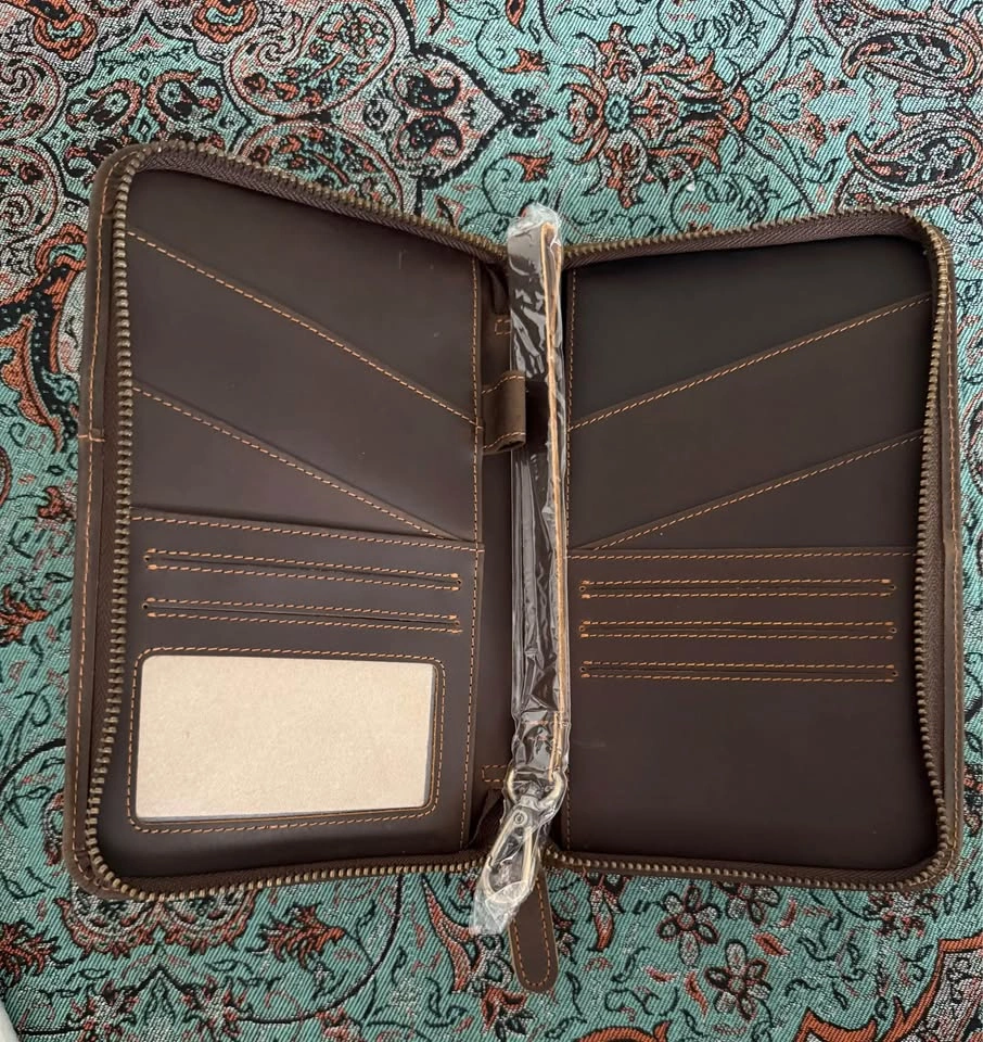 BRAND NEW Fortura Leather Zippered Portfolio – 8” x 5” - photo 2