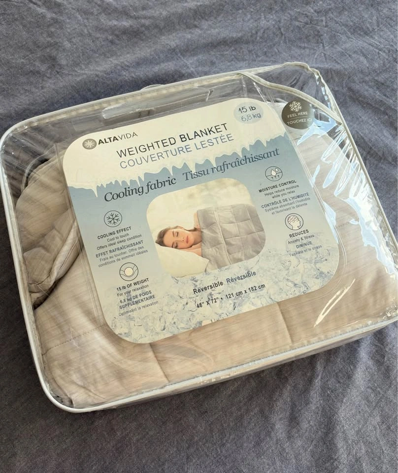 Grey weighted blanket 48x72”