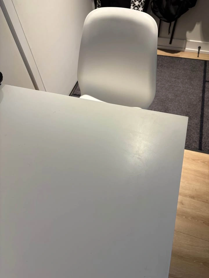 IKEA Linmonn Table + 2 Lidas Chairs (White/Black, 100x60cm) - photo 4