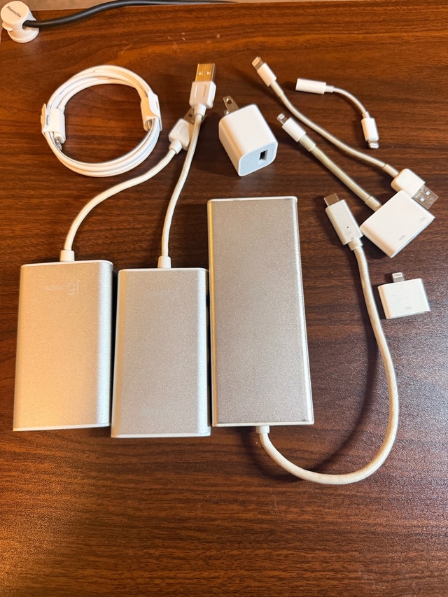 USB Adapters and Power Banks for iPhone and Mac