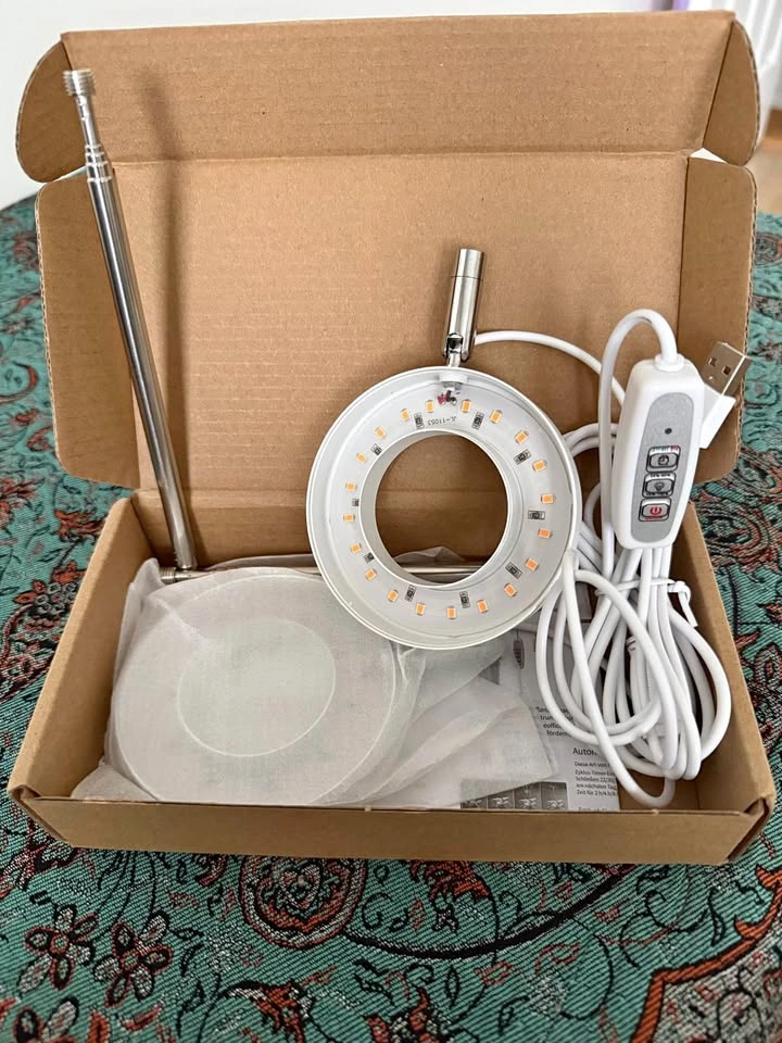 2x USB LED Ring Lights with Gooseneck