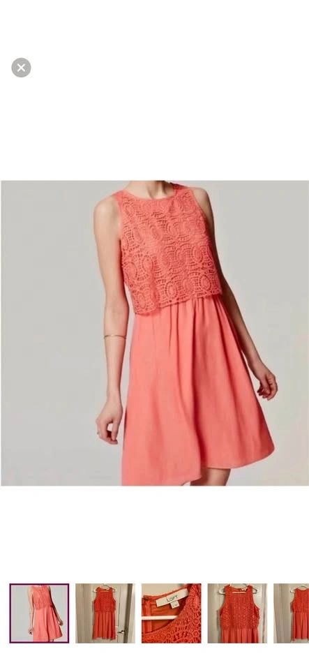 New Loft Peach Dress
