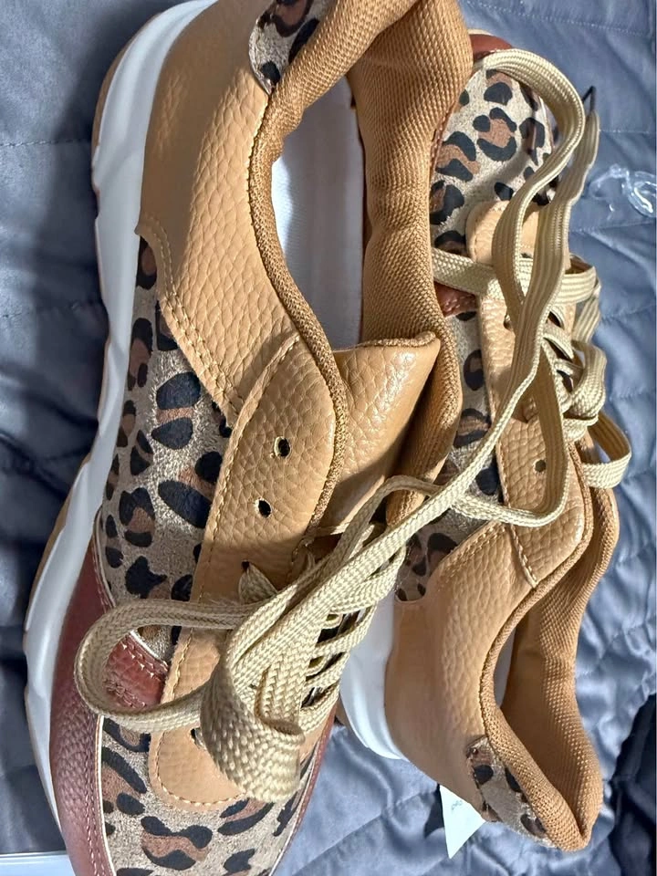 Ctreela Womens Casual Leopard Sneakers