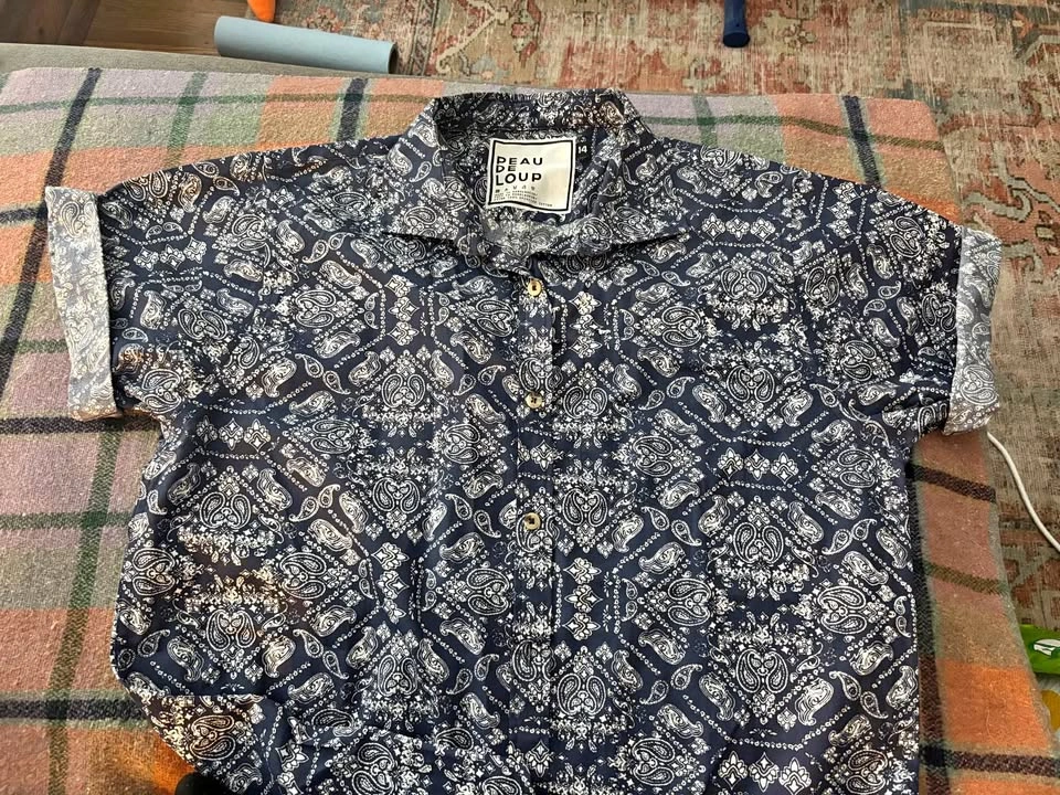 Peau De Loup Paisley Short Sleeve Button Up