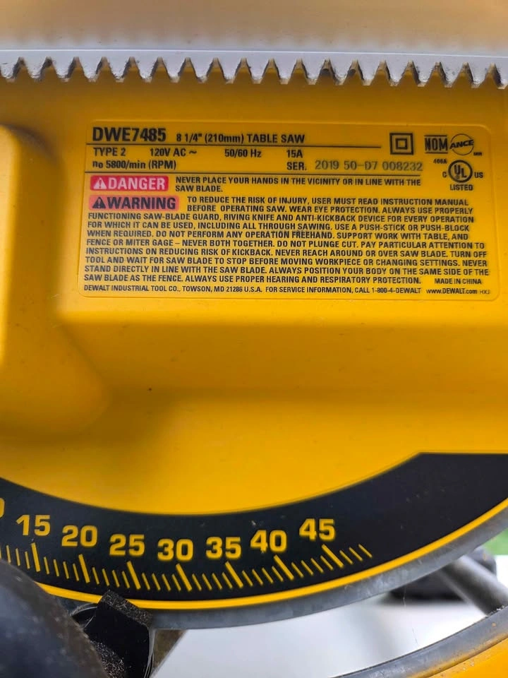 DeWalt 7485 Table Saw - photo 3