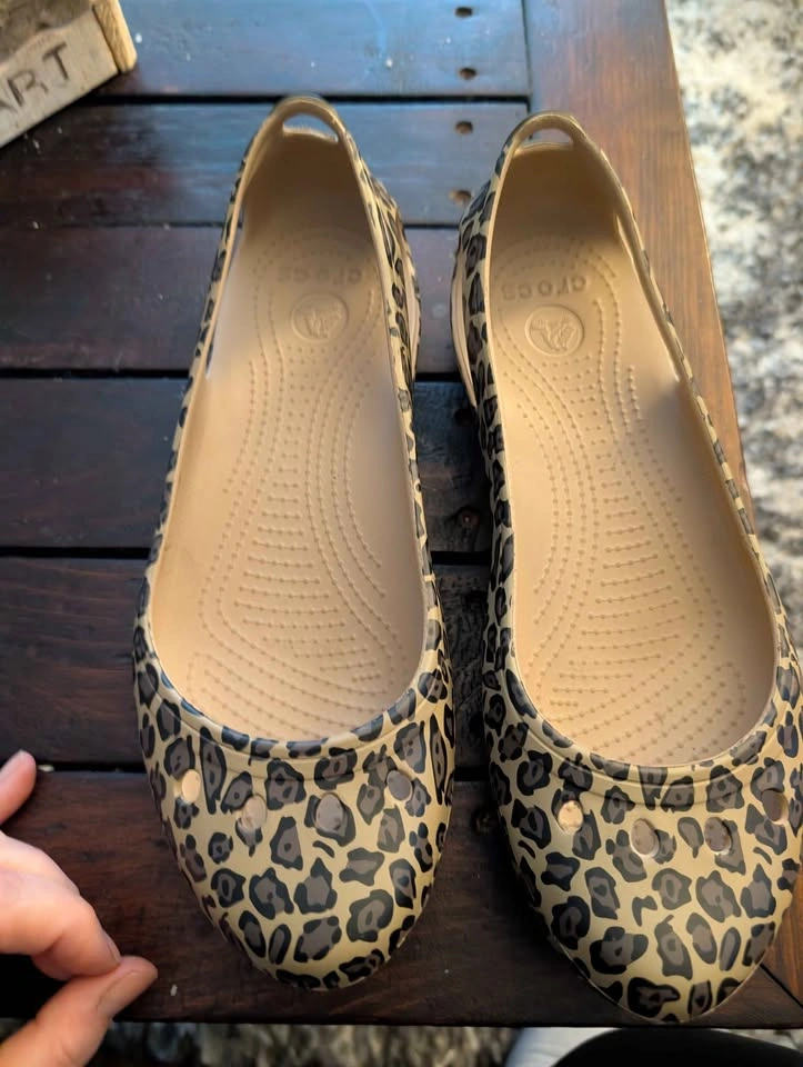 Crocs Leopard Print Ballet Flats W10 - photo 2