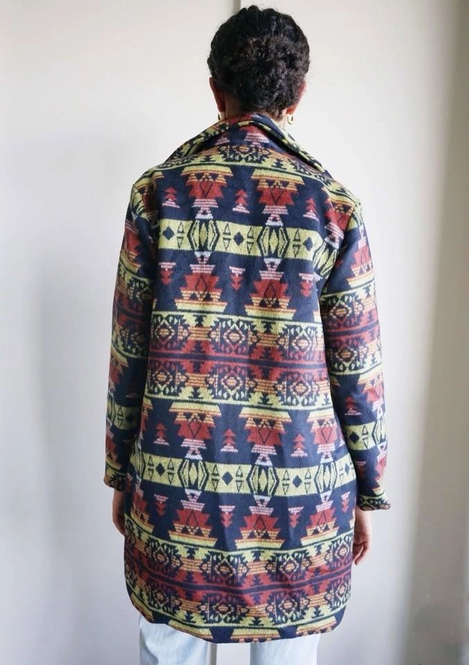 Brown Lime Aztec Pattern Peacoat - photo 4