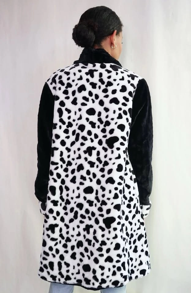 Cruella Deville Dalmatian Print Fuzzy Jacket - Size L - photo 2