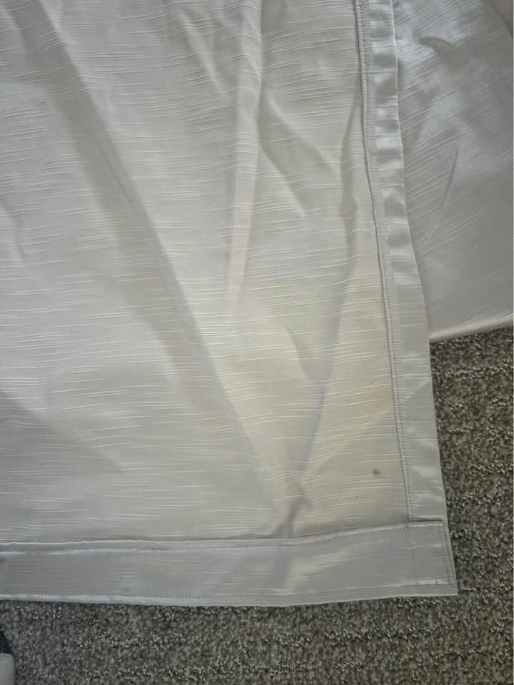 TWO champagne handmade Curtains with curtain rod brackets - photo 4