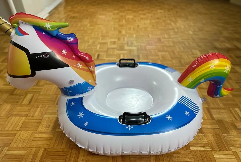 Snow Tube / Inflatable Snow Sled – Unicorn Design ❄️🦄 - photo 4