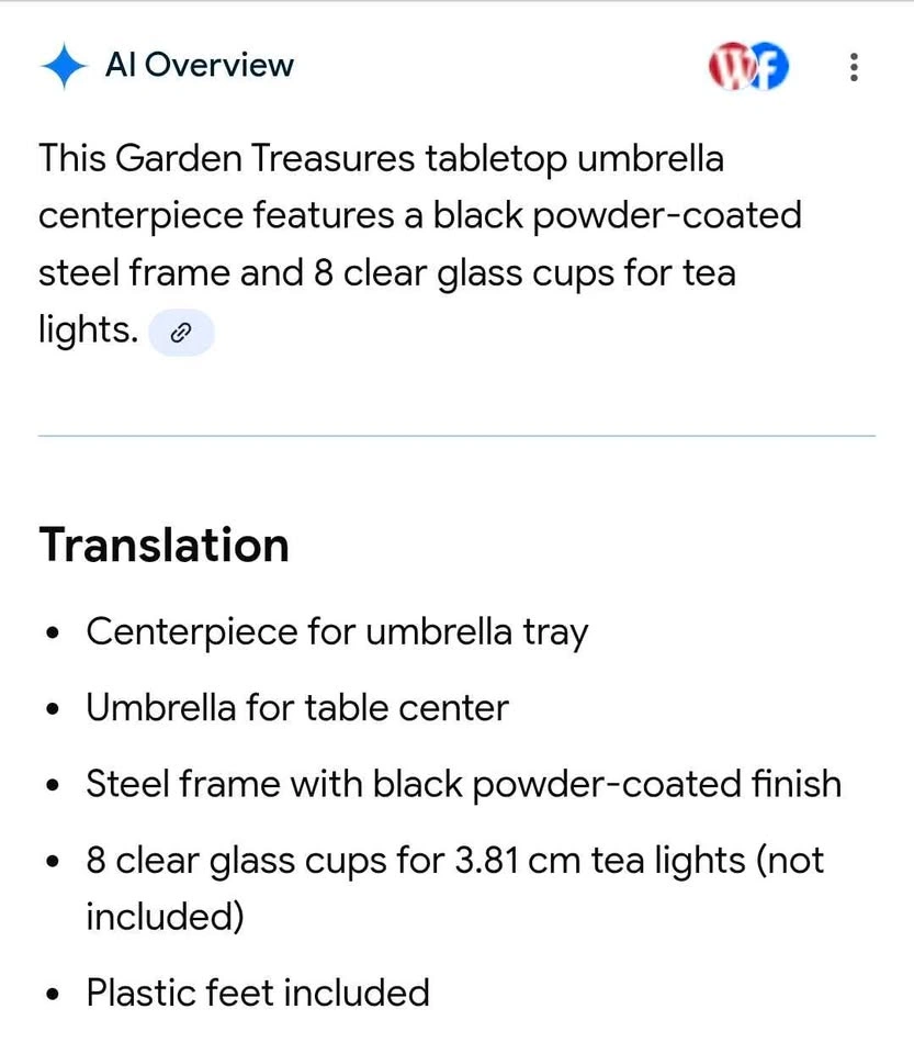 Outdoor Tabletop Umbrella Centerpiece - photo 4