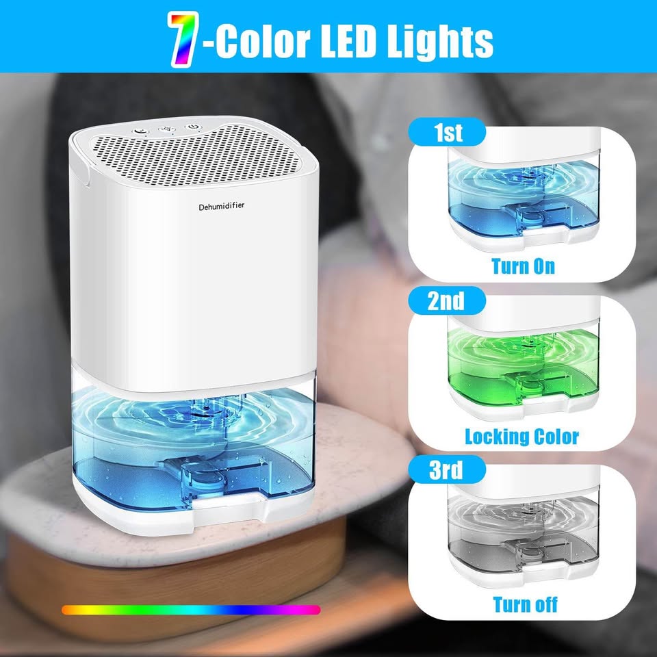 New Gocheer Dehumidifiers with 7 LED Lights, Ultra Quiet - photo 3