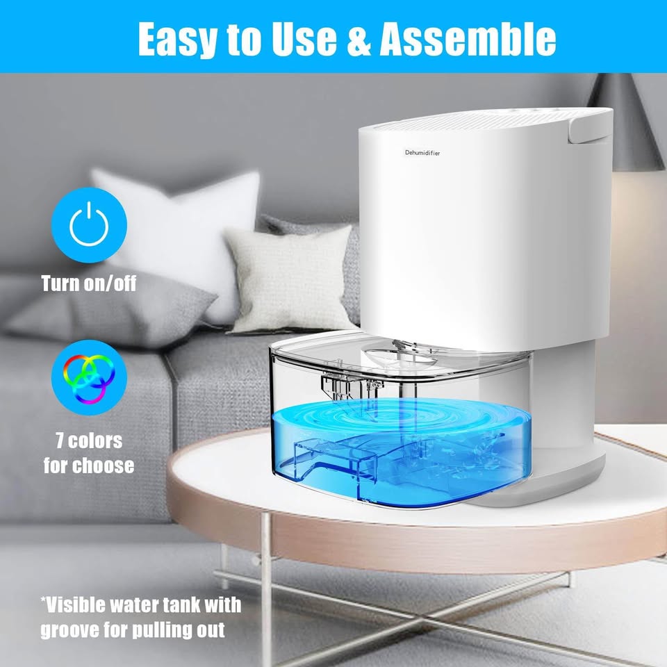 New Gocheer Dehumidifiers with 7 LED Lights, Ultra Quiet - photo 5