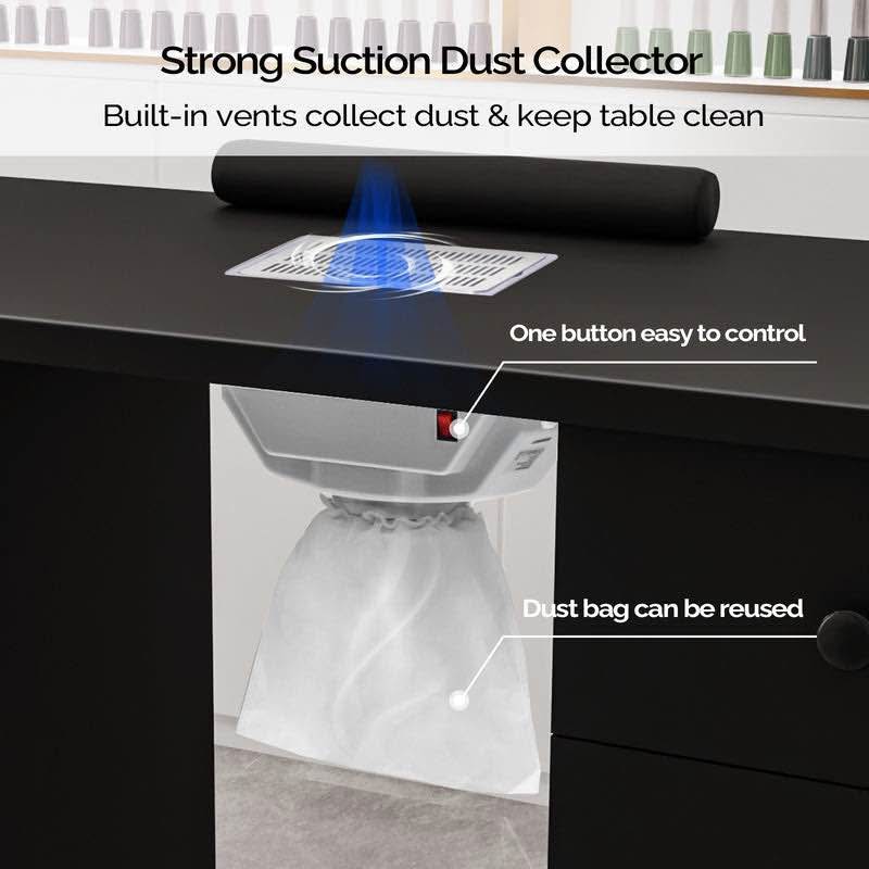 Omysalon Nail Manicure Table w/ Electric Dust Collector - photo 2
