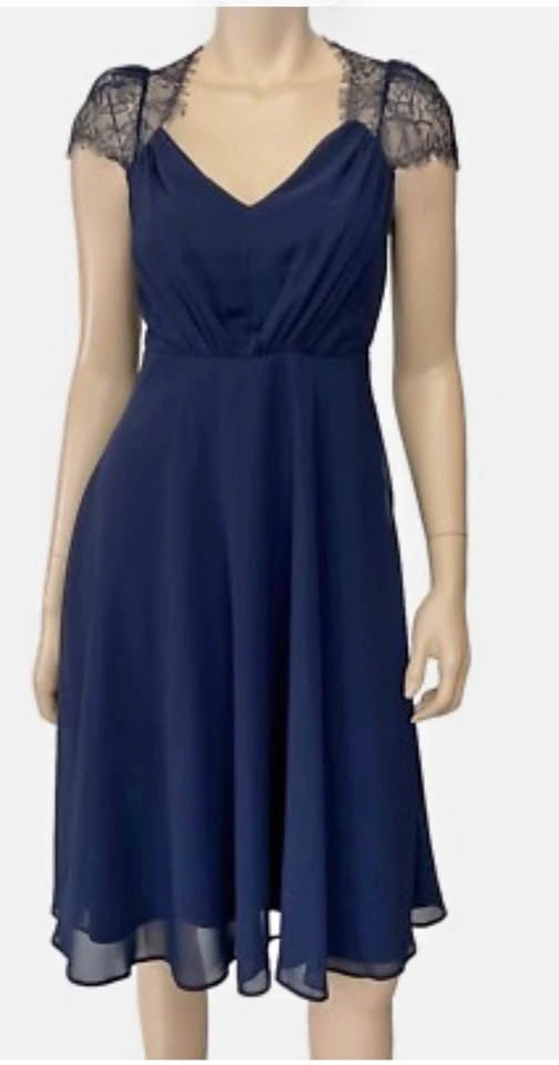 NWT ASOS midi lace Chiffon Dress size 4
