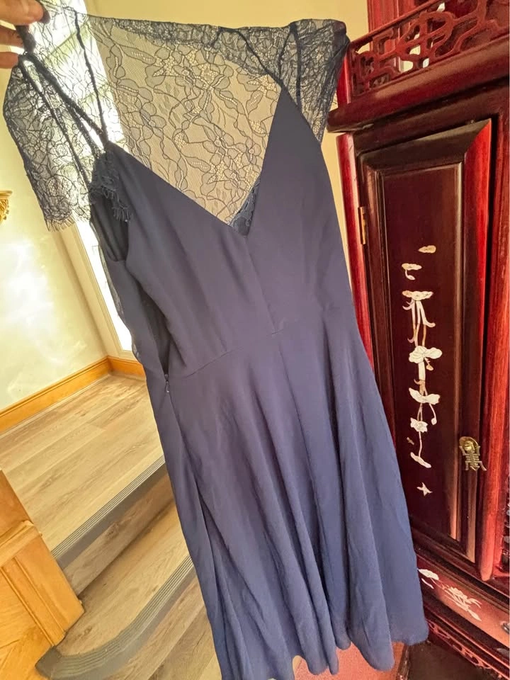 NWT ASOS midi lace Chiffon Dress size 4 - photo 5