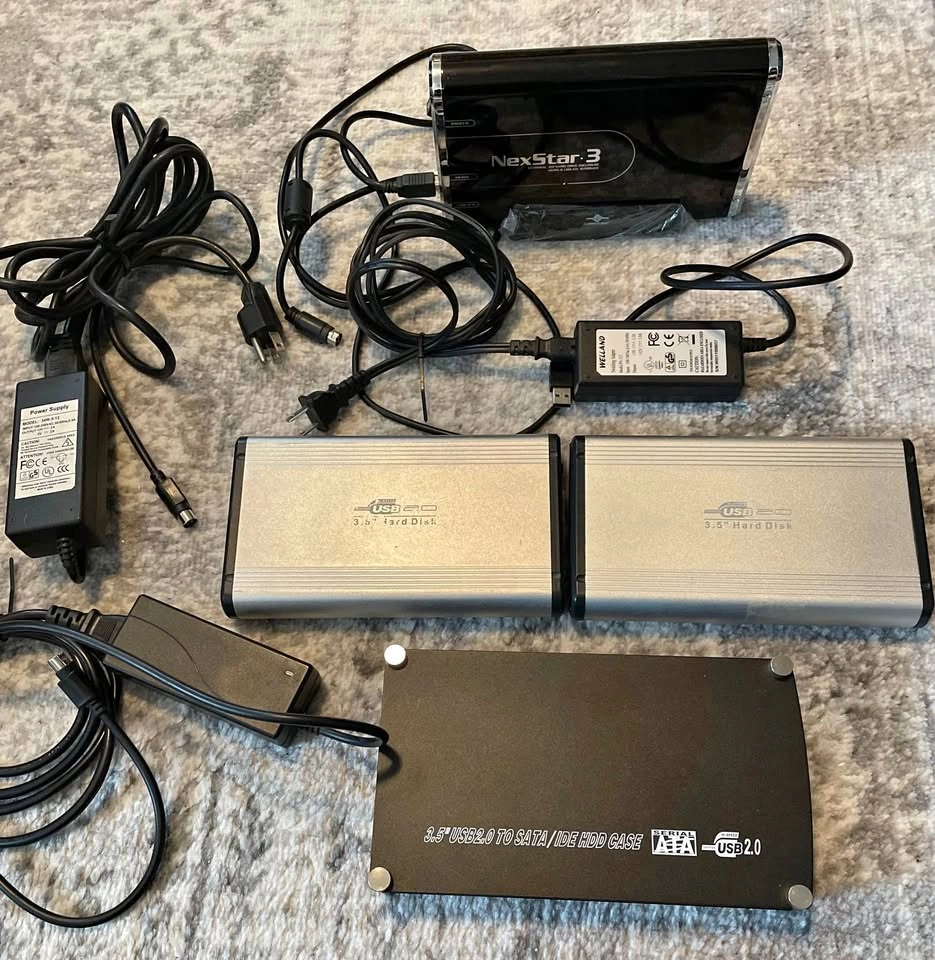 Lot of 4 3.5" Hard Drive Enclosures