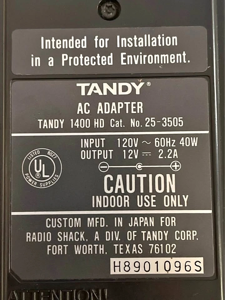 Vintage Tandy AC Adapter 25-3505