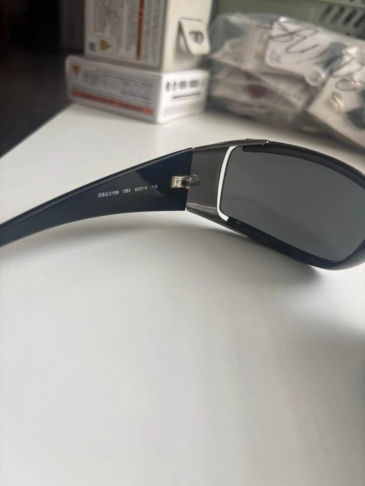 Dolce & Gabbana D&G Sunglasses – Black/Silver Wraparound - photo 5
