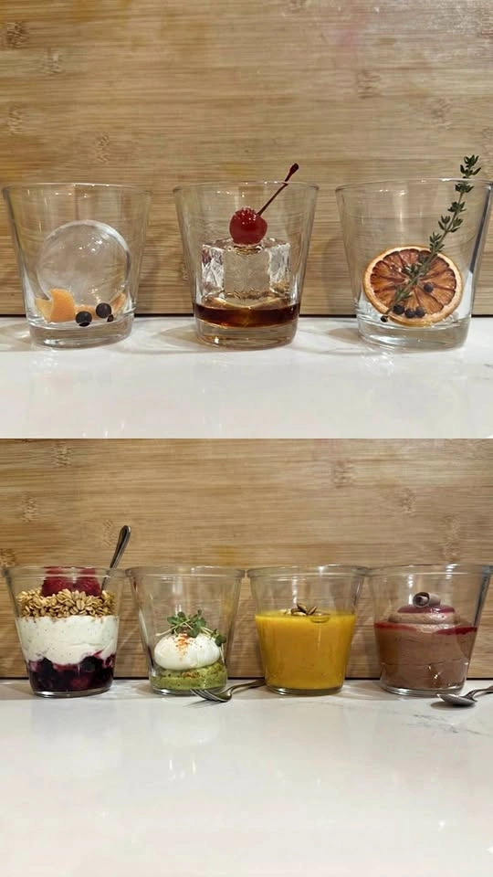 10 + 6 Dessert / Drink Glasses