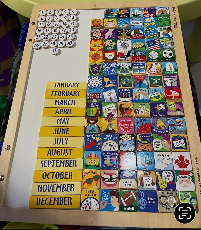 Melissa and Doug Magnetic Wooden Calendar - photo 3