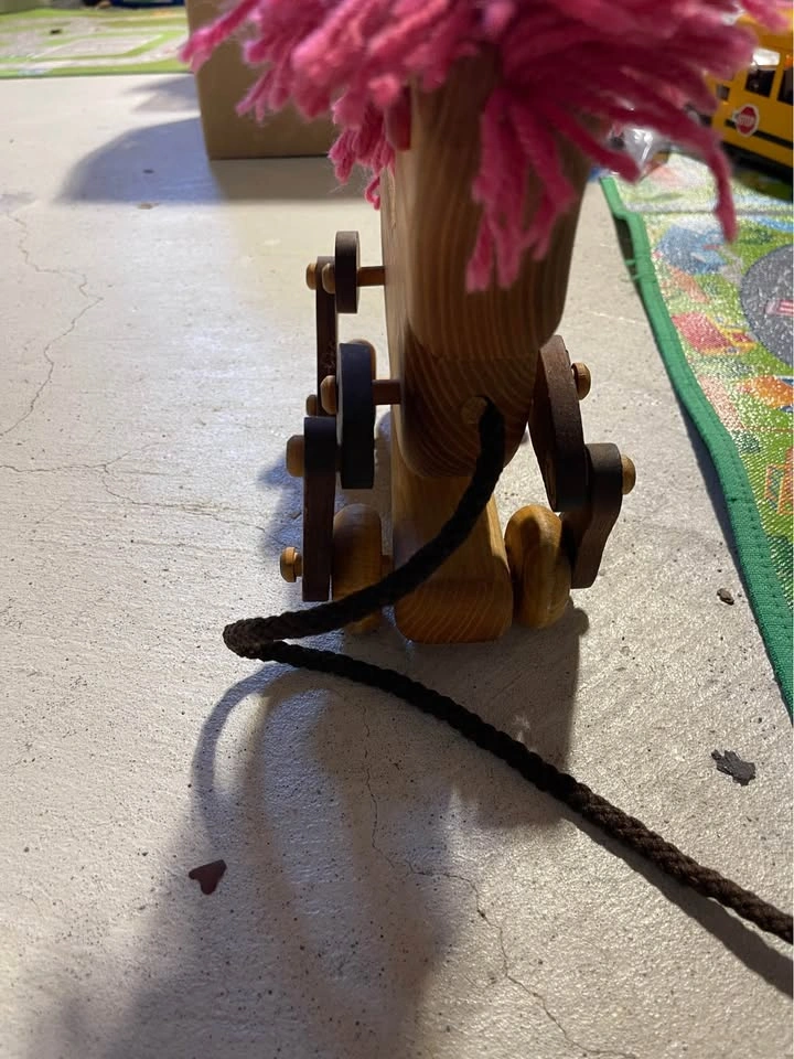 Vintage Hand Crafted Made in Canada Pull Toy - Horse - photo 4