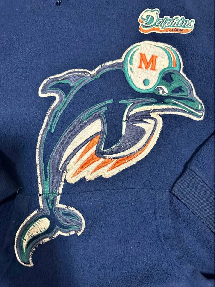 Vintage 90s Miami Dolphins NFL Fleece Hoodie